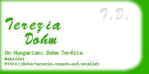 terezia dohm business card